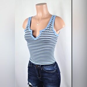 blue striped Tank